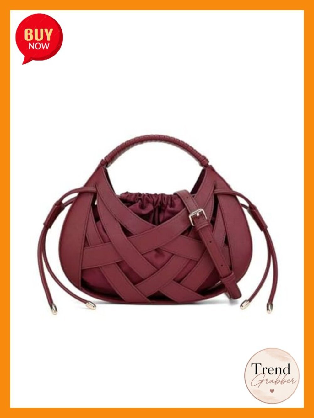 Boho Woven Crossbody Bag with Braided Handle and Detachable Strap